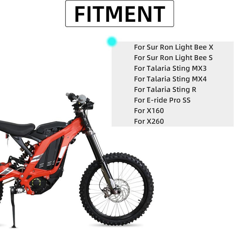 BAOUFF Front Number Plate for Ebike,8.78″*6.69″ Plate Replacement for Ridstar Q20/Tutti Soleil 01/Surron Light Bee/Talaria Sting MX3 MX4 MX5/E Ride Pro/Super 73/X160/X260-Black - Image 3
